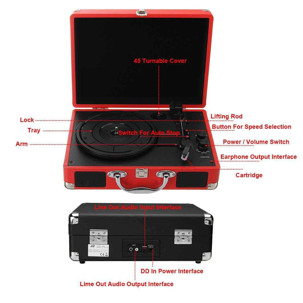 Vinyl Stereo Suitcase Built